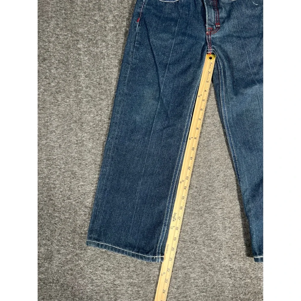 Vintage Coogi Australia Kids Denim Jeans Embroidered Logo Size 8 Hip Hop Style